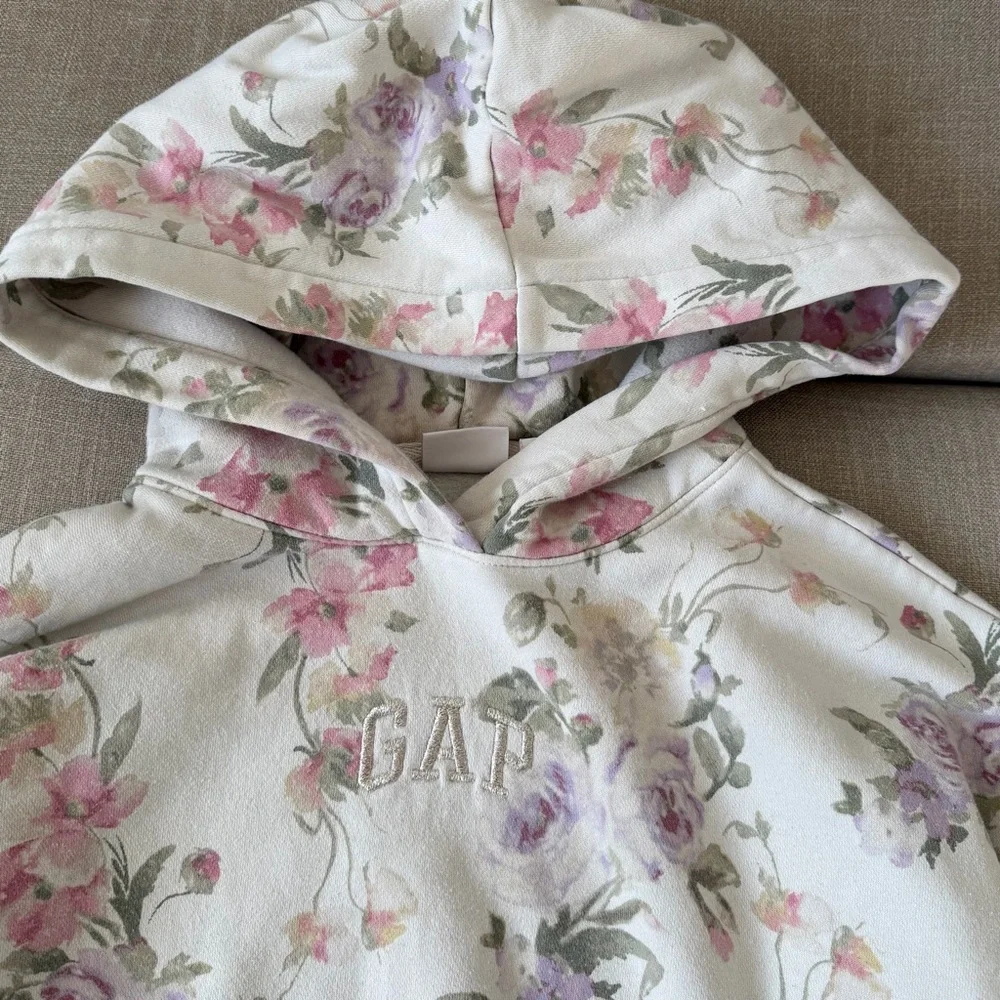 Gap X LoveShackFancy Girls Floral Pullover Hoodie